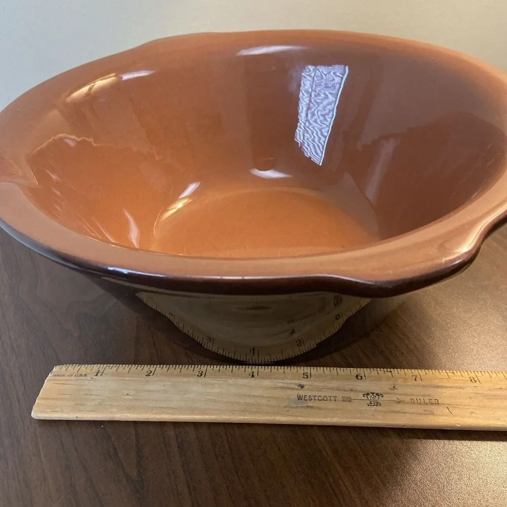 World Market Portugal Brown Glazed Terracotta Terra Cotta Serving Bowl‎ Pottery